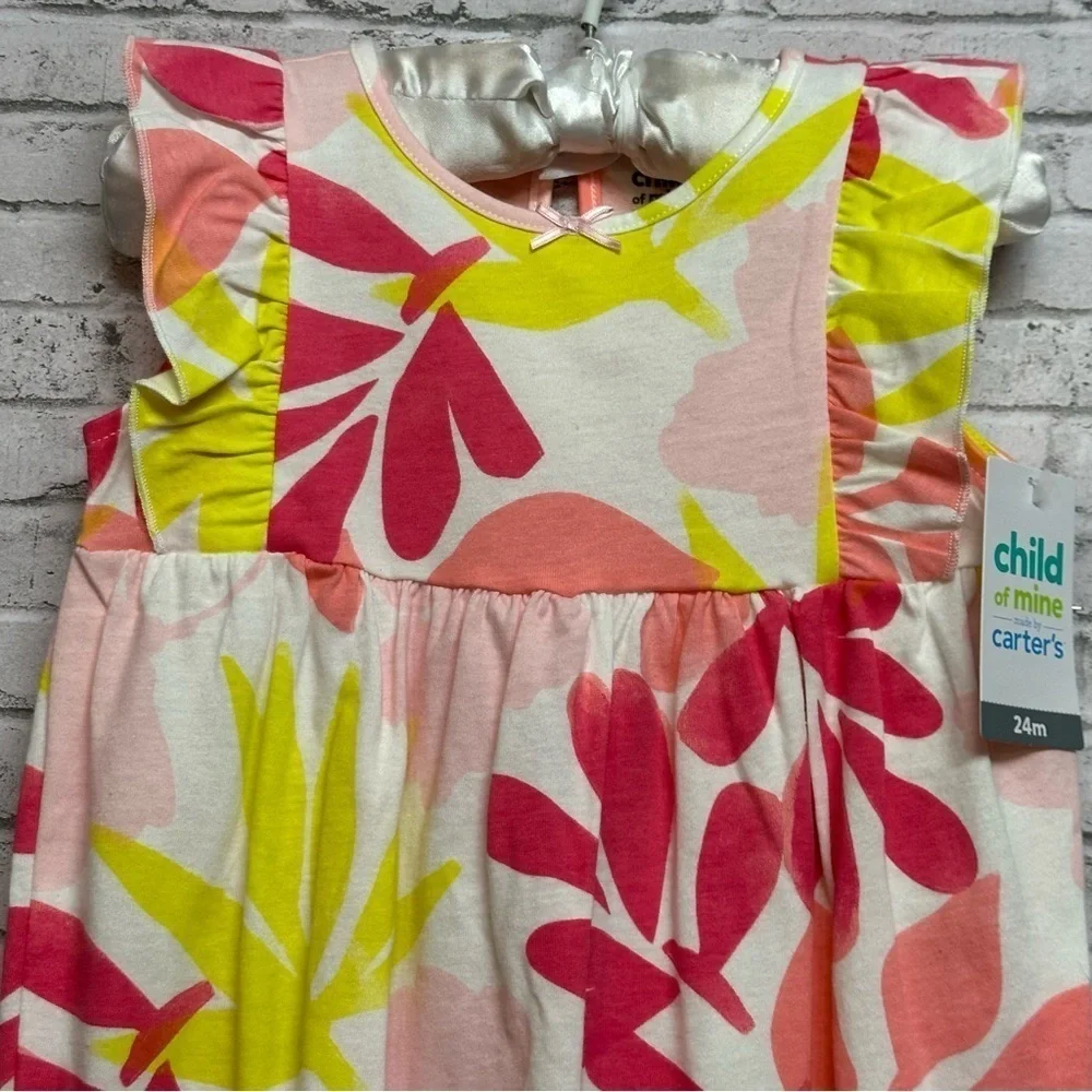 Carter's Outfit Size 24 Months Child of Mine Floral Ruffles Snaps 1 Piece NEW